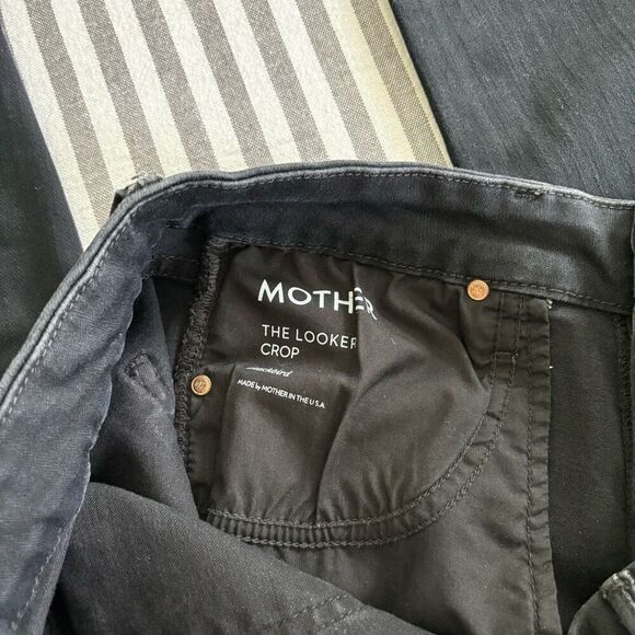 Mother The Looker Crop Blackbird Skinny Jeans Size 30 - Picture 4 of 11